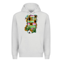 Dove Grey Mississippi Map Sunflower Cactus Serape Premium Hoodie - RanaPortraitStore