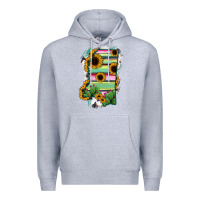 Heather Grey Mississippi Map Sunflower Cactus Serape Premium Hoodie - RanaPortraitStore