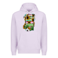 Lilac Mississippi Map Sunflower Cactus Serape Premium Hoodie - RanaPortraitStore