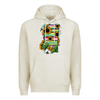 Oatmeal Heather Mississippi Map Sunflower Cactus Serape Premium Hoodie - RanaPortraitStore