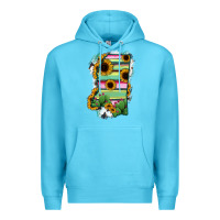 Ocean Blue Mississippi Map Sunflower Cactus Serape Premium Hoodie - RanaPortraitStore