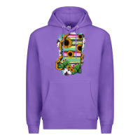 Purple Mississippi Map Sunflower Cactus Serape Premium Hoodie - RanaPortraitStore