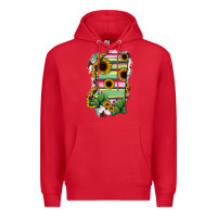 Red Mississippi Map Sunflower Cactus Serape Premium Hoodie - RanaPortraitStore
