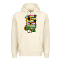 Sandshell Mississippi Map Sunflower Cactus Serape Premium Hoodie - RanaPortraitStore