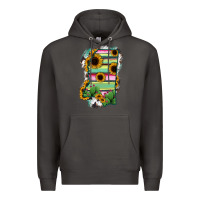 Smoke Mississippi Map Sunflower Cactus Serape Premium Hoodie - RanaPortraitStore