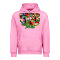 Fuchsia Pink Christmas Texas Urban Hoodie - MaliasSmallBusiness