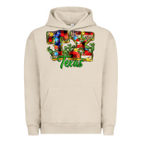 Pigment French Oak Christmas Texas Urban Hoodie - MaliasSmallBusiness