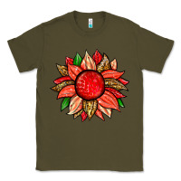 Army Green strawberry sunflower Classic Tee - Zillion Design Studio