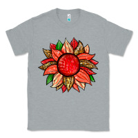 Heather Grey strawberry sunflower Classic Tee - Zillion Design Studio