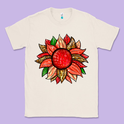 Strawberry Sunflower Classic Tee Designed By Zillion Design Studio