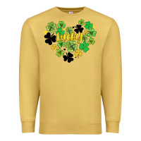 Antique Gold lucky heart shaped clover Premium Sweatshirt - AdoDesignShop