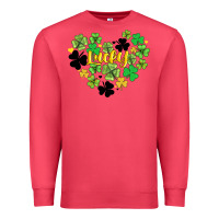 Cardinal lucky heart shaped clover Premium Sweatshirt - AdoDesignShop