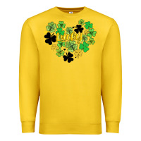 Lemon lucky heart shaped clover Premium Sweatshirt - AdoDesignShop