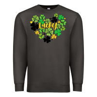 Smoke lucky heart shaped clover Premium Sweatshirt - AdoDesignShop