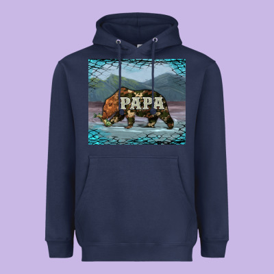 Papa Bear Tumbler Heavyweight Hoodie Designed By Artiststas