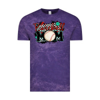 Cloud Purple baseball mom Vintage Tee - MaliasSmallBusiness
