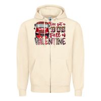 Sandshell I've got bus full of Valentine Zipper Hoodie - RacoonDesign