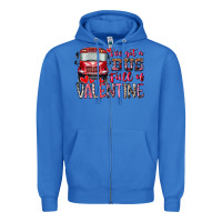 True Royal I've got bus full of Valentine Zipper Hoodie - RacoonDesign