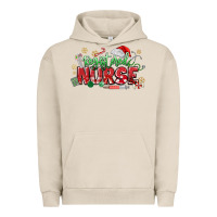 Pigment French Oak Registered Nurse Christmas Urban Hoodie - MaliasSmallBusiness