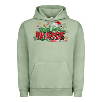 Pigment Oil Green Registered Nurse Christmas Urban Hoodie - MaliasSmallBusiness