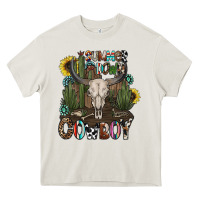 Cream summer down cowboy Heavy Core Tee - CowhideDigitalArt