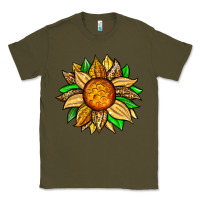 Army Green pineapple sunflower Classic Tee - Zillion Design Studio