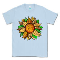 Dusty Blue pineapple sunflower Classic Tee - Zillion Design Studio