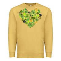 Antique Gold heart shaped clover Premium Sweatshirt - AdoDesignShop