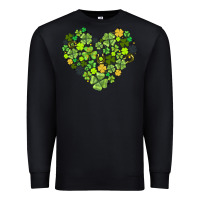 Black heart shaped clover Premium Sweatshirt - AdoDesignShop