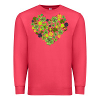 Cardinal heart shaped clover Premium Sweatshirt - AdoDesignShop