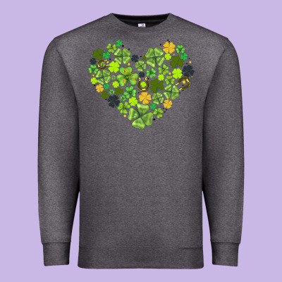 Heart Shaped Clover Premium Sweatshirt Designed By Adodesignshop