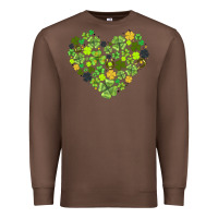 Chestnut heart shaped clover Premium Sweatshirt - AdoDesignShop