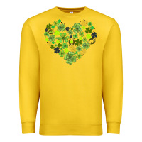 Lemon heart shaped clover Premium Sweatshirt - AdoDesignShop