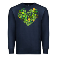 Navy heart shaped clover Premium Sweatshirt - AdoDesignShop