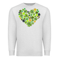 Oatmeal Heather heart shaped clover Premium Sweatshirt - AdoDesignShop