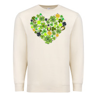 Sandshell heart shaped clover Premium Sweatshirt - AdoDesignShop