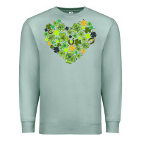 Seafoam heart shaped clover Premium Sweatshirt - AdoDesignShop