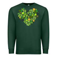 Sports Green heart shaped clover Premium Sweatshirt - AdoDesignShop