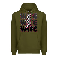 Army Green wife wife wife Premium Hoodie - MaliasSmallBusiness