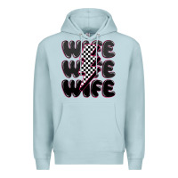 Blue Mist wife wife wife Premium Hoodie - MaliasSmallBusiness