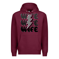 Burgundy wife wife wife Premium Hoodie - MaliasSmallBusiness