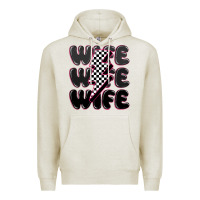 Oatmeal Heather wife wife wife Premium Hoodie - MaliasSmallBusiness