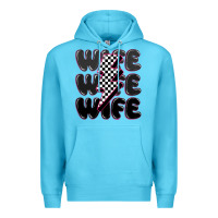 Ocean Blue wife wife wife Premium Hoodie - MaliasSmallBusiness