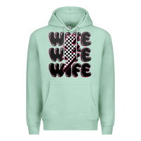 Seafoam wife wife wife Premium Hoodie - MaliasSmallBusiness