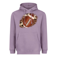 Lavender football cowhide leopard patch Heavyweight Hoodie - JahusDesignShop