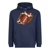 Navy football cowhide leopard patch Heavyweight Hoodie - JahusDesignShop