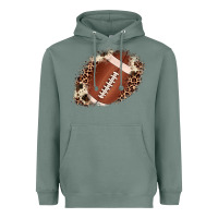 Sage football cowhide leopard patch Heavyweight Hoodie - JahusDesignShop