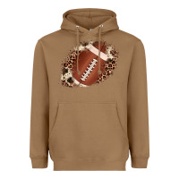 Toasted Coconut football cowhide leopard patch Heavyweight Hoodie - JahusDesignShop
