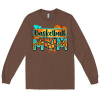 Chestnut basketball mom with leopard Long Sleeve Tee - Zillion Design Studio