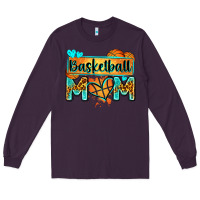 Plum basketball mom with leopard Long Sleeve Tee - Zillion Design Studio